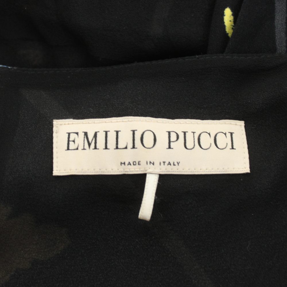 エミリオプッチ EMILIO PUCCI ワンピース ひざ丈 長袖 シルク 絹 I46