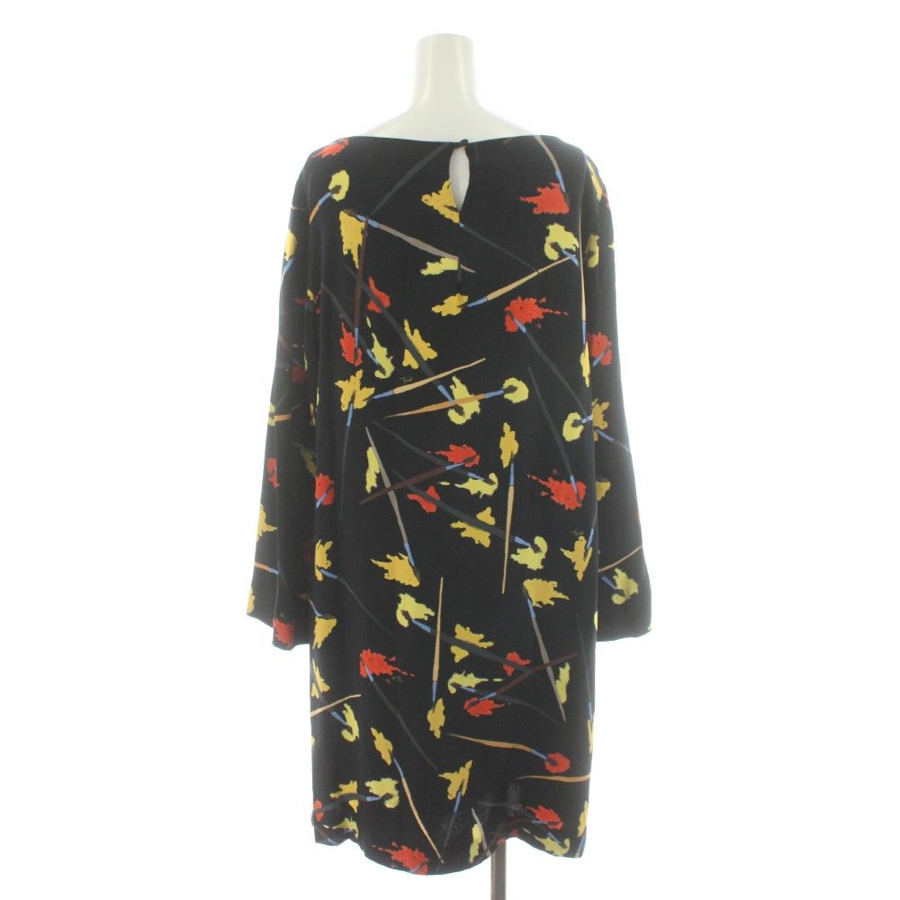 エミリオプッチ EMILIO PUCCI ワンピース ひざ丈 長袖 シルク 絹 I46