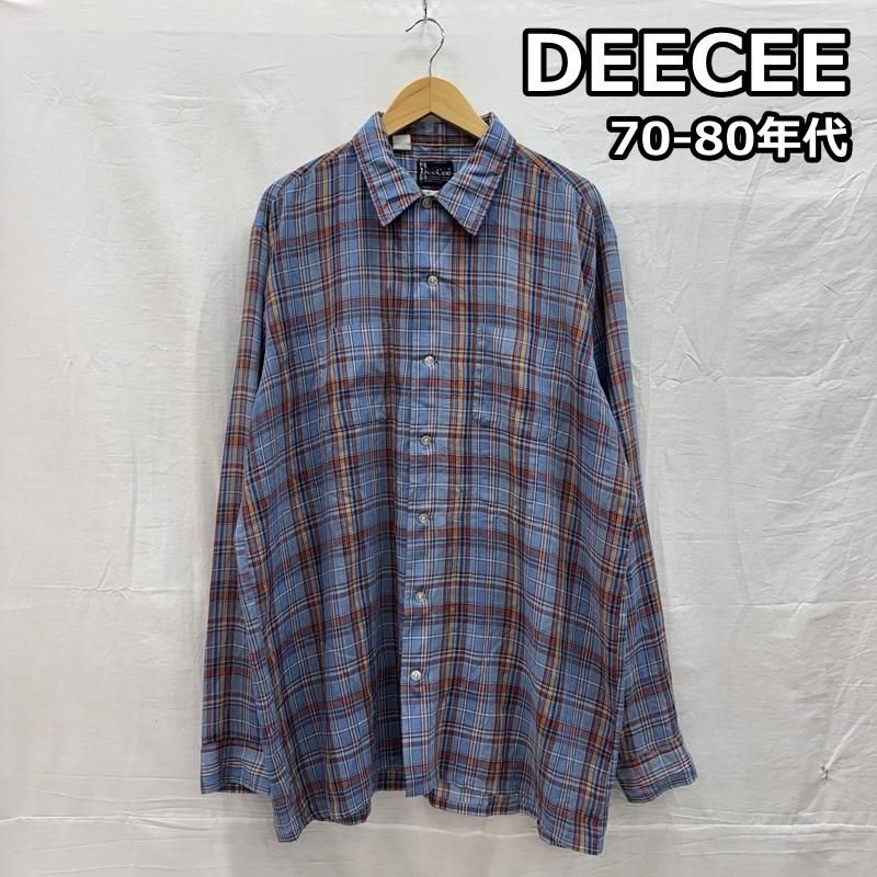 ディーシー 70-80年代 ビンテージ USA製 ビッグサイズ チェック柄 長袖