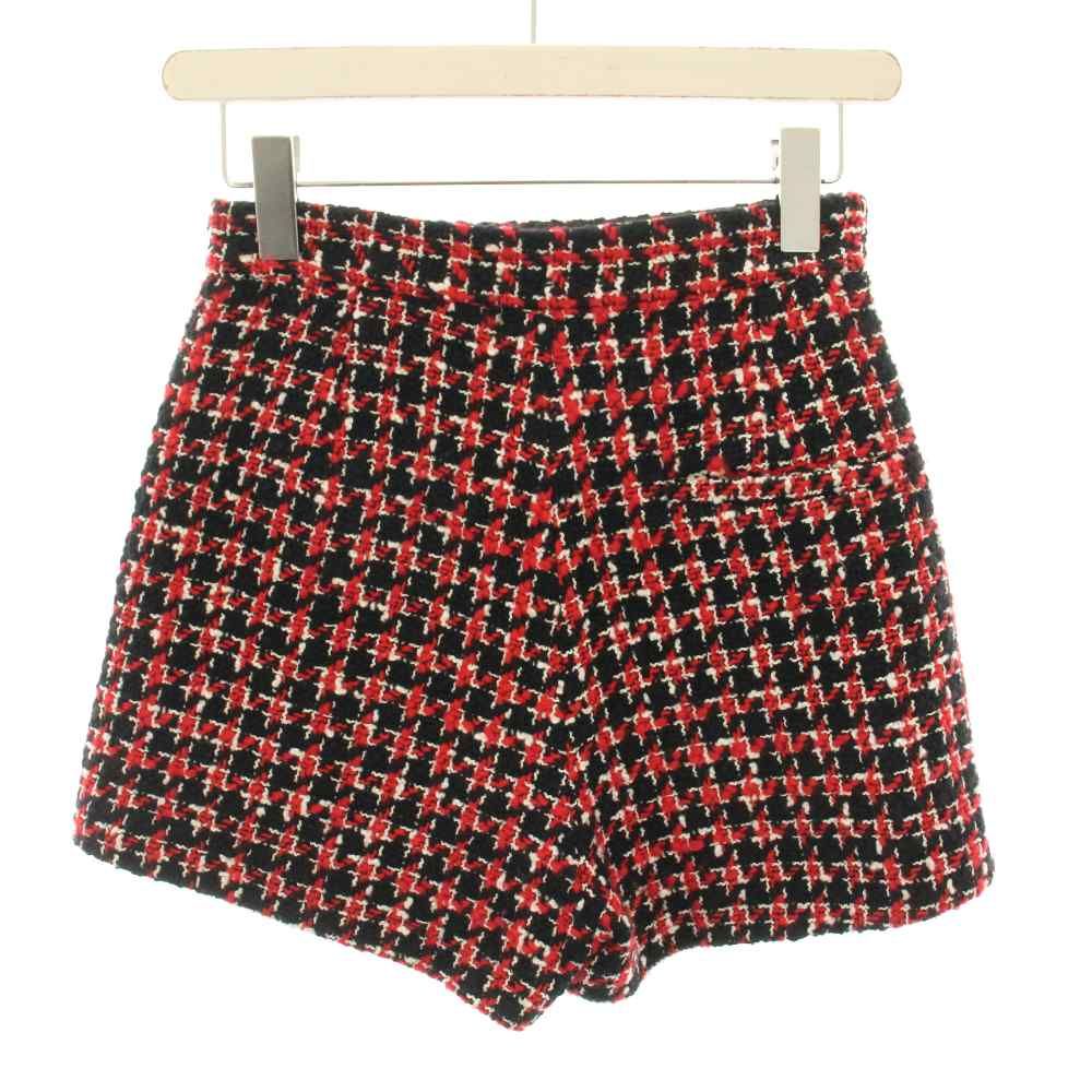 シェリエ CHERIE ショートパンツ キュロット ミニ ツイード 千鳥格子柄  