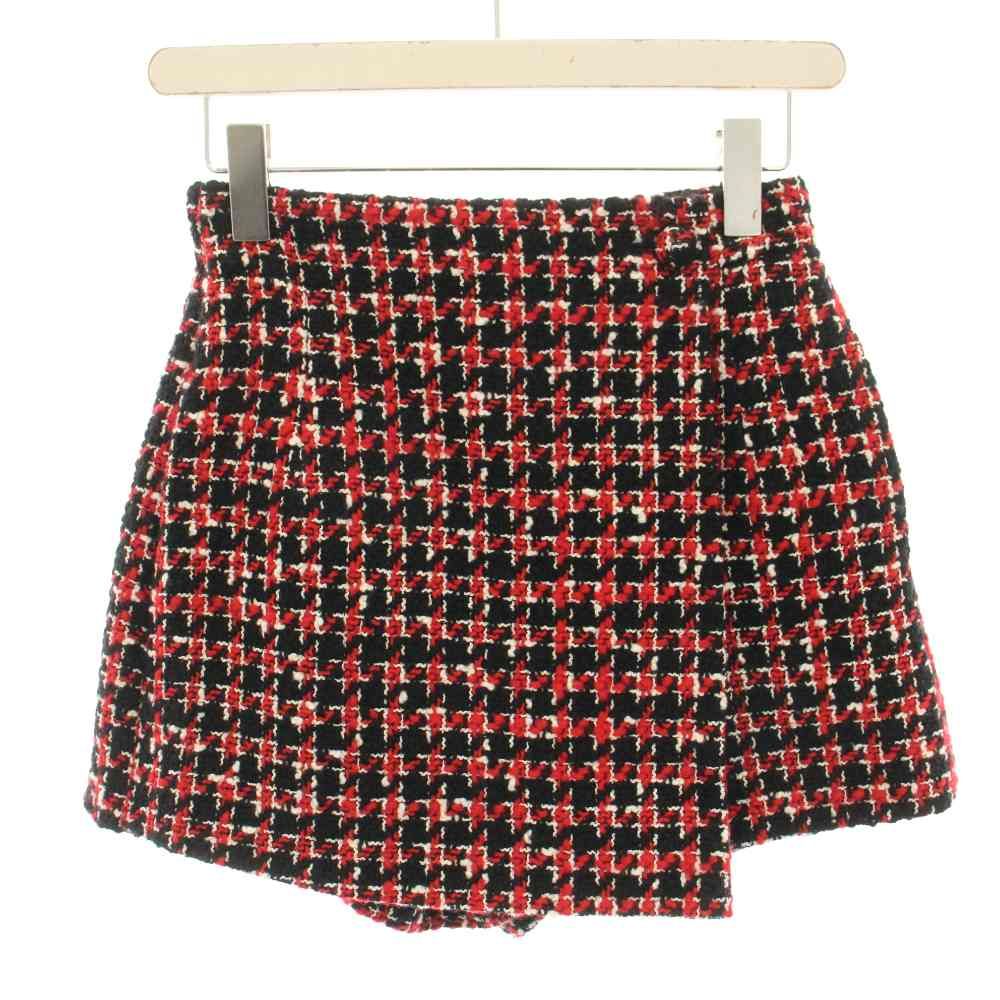 シェリエ CHERIE ショートパンツ キュロット ミニ ツイード 千鳥格子柄