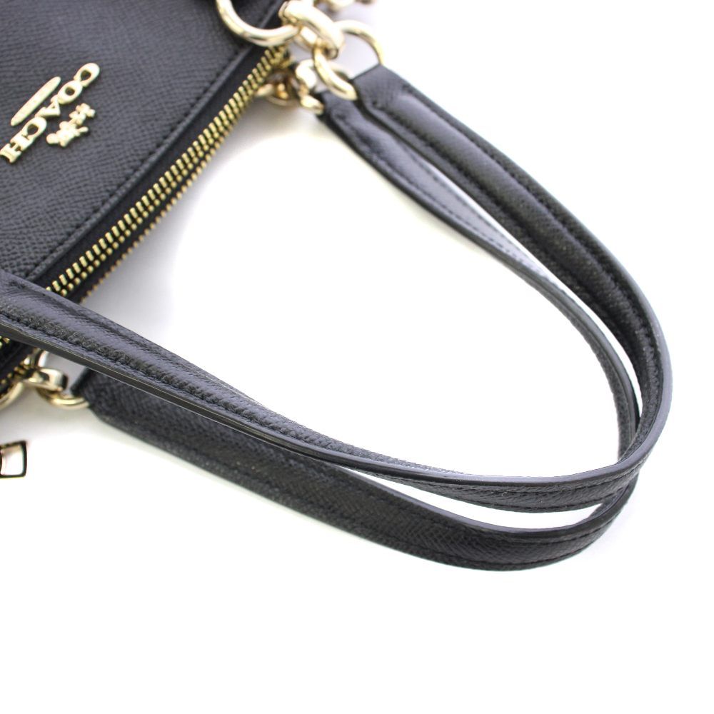 美品 COACH コーチ ショルダーバッグ バイカラー レザー チャーム付き コーチ COACH 2WAY ショルダーバッグ ハンドバッグ レザー ロゴ