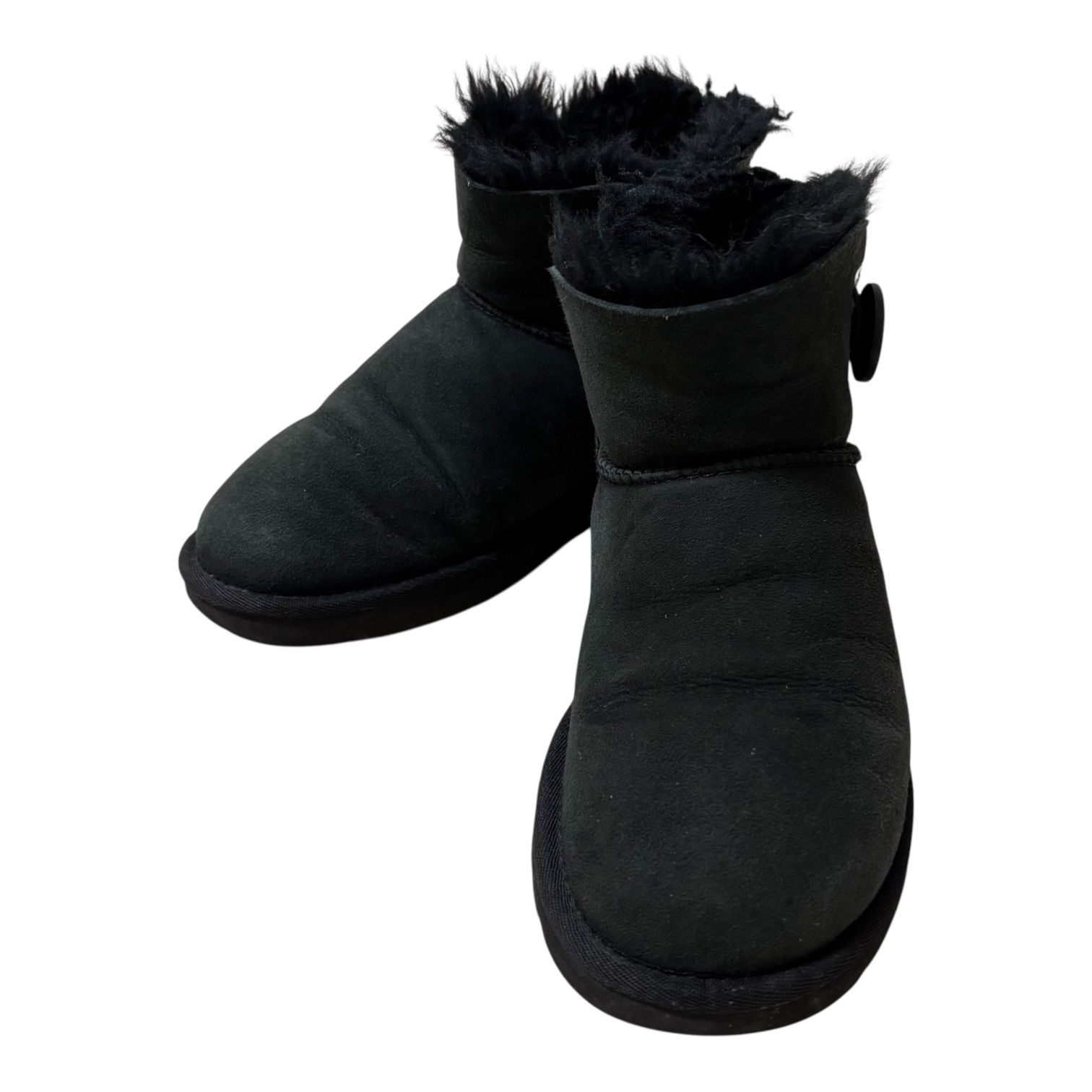 UGG アグ ムートンブーツ ブラック ボタン ショートブーツ レディース