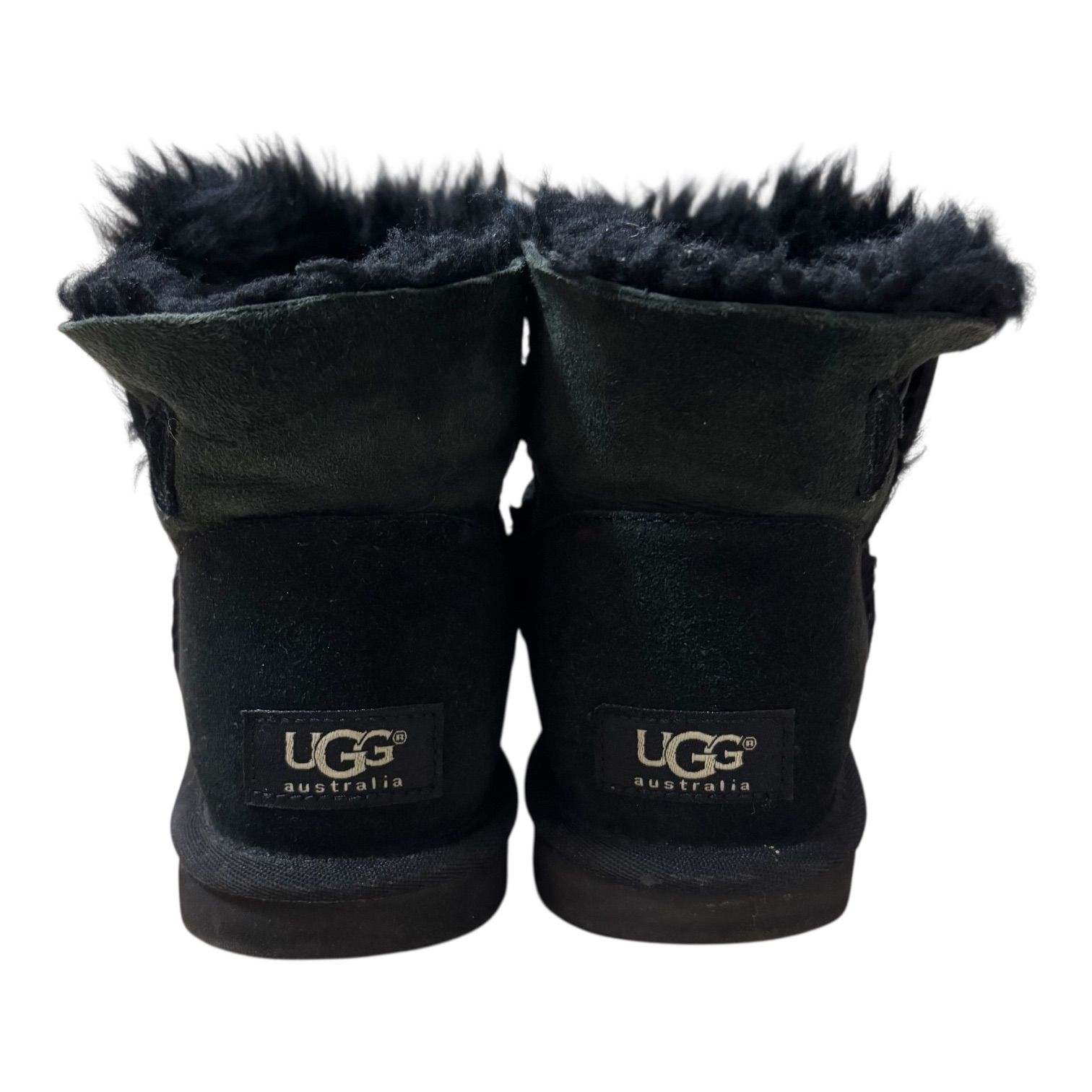 UGG アグ ムートンブーツ ブラック ボタン ショートブーツ レディース