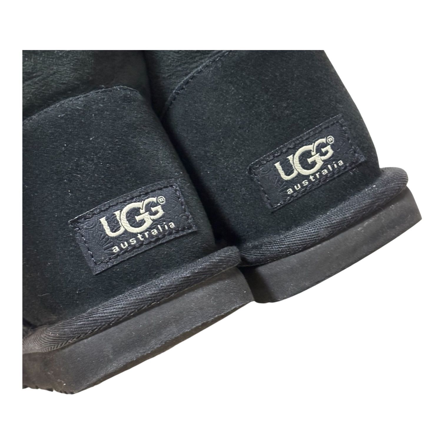 UGG アグ ムートンブーツ ブラック ボタン ショートブーツ レディース