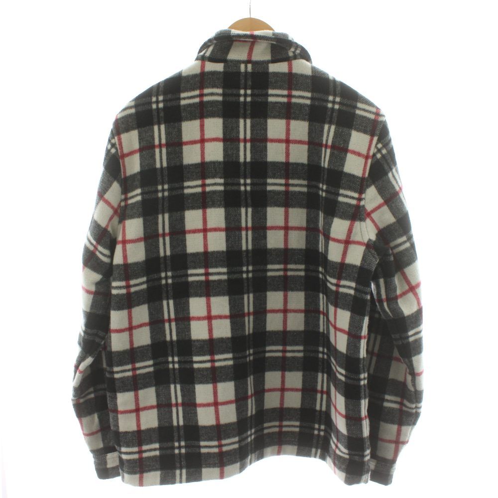 ステューシー STUSSY ジャケット ジップアップ チェック柄 S 黒