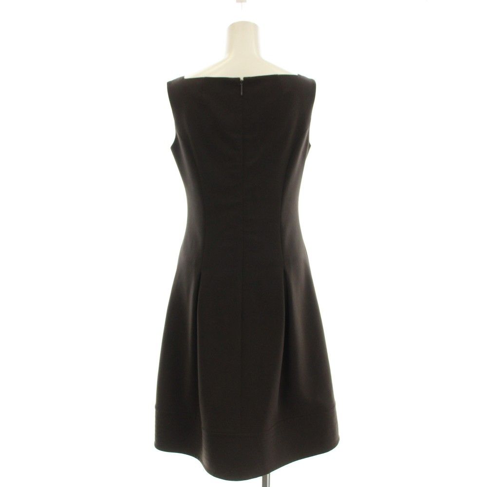 ルネ Rene ノースリーブ ワンピース ひざ丈 34 茶 ブラウン 5226110