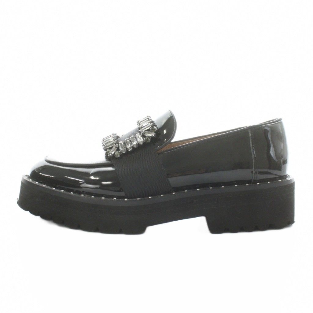 モードエジャコモ Mode et Jacomo 厚底ビジューバックルローファー