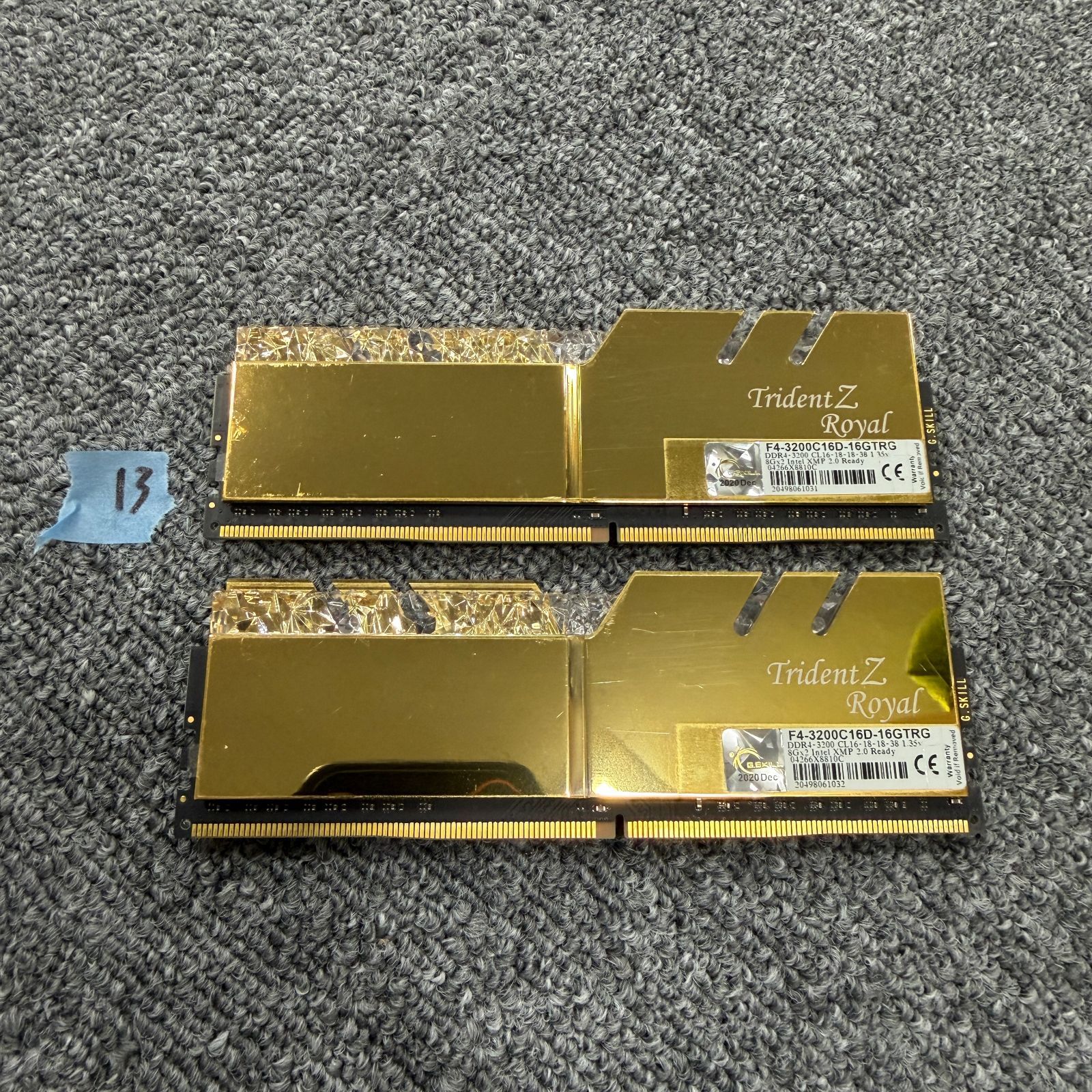 1週間保証】G.Skill Trident Z Royal Gold 16GB DDR4-3200 CL16 - メルカリ