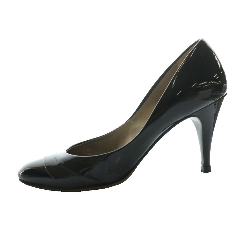 銀座かねまつ GINZA Kanematsu パンプス エナメル 23cm 黒 ブラック