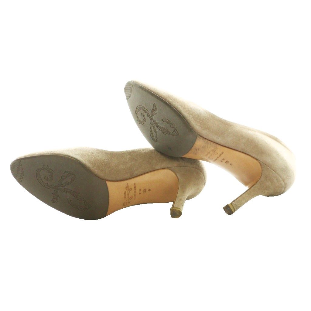新品未使用銀座かねまつサイズ23グレー・ブラウン スエード パンプス 銀座かねまつ GINZA Kanematsu パンプス スエード 23cm モカ /SS □OS