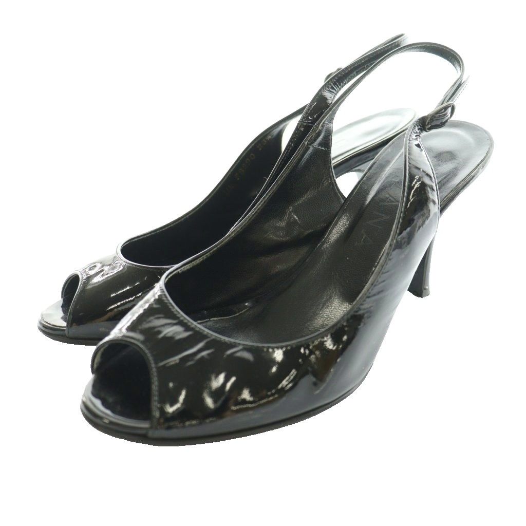 ダイアナ DIANA ストラップサンダル エナメル 23.5cm 黒 ブラック /SS