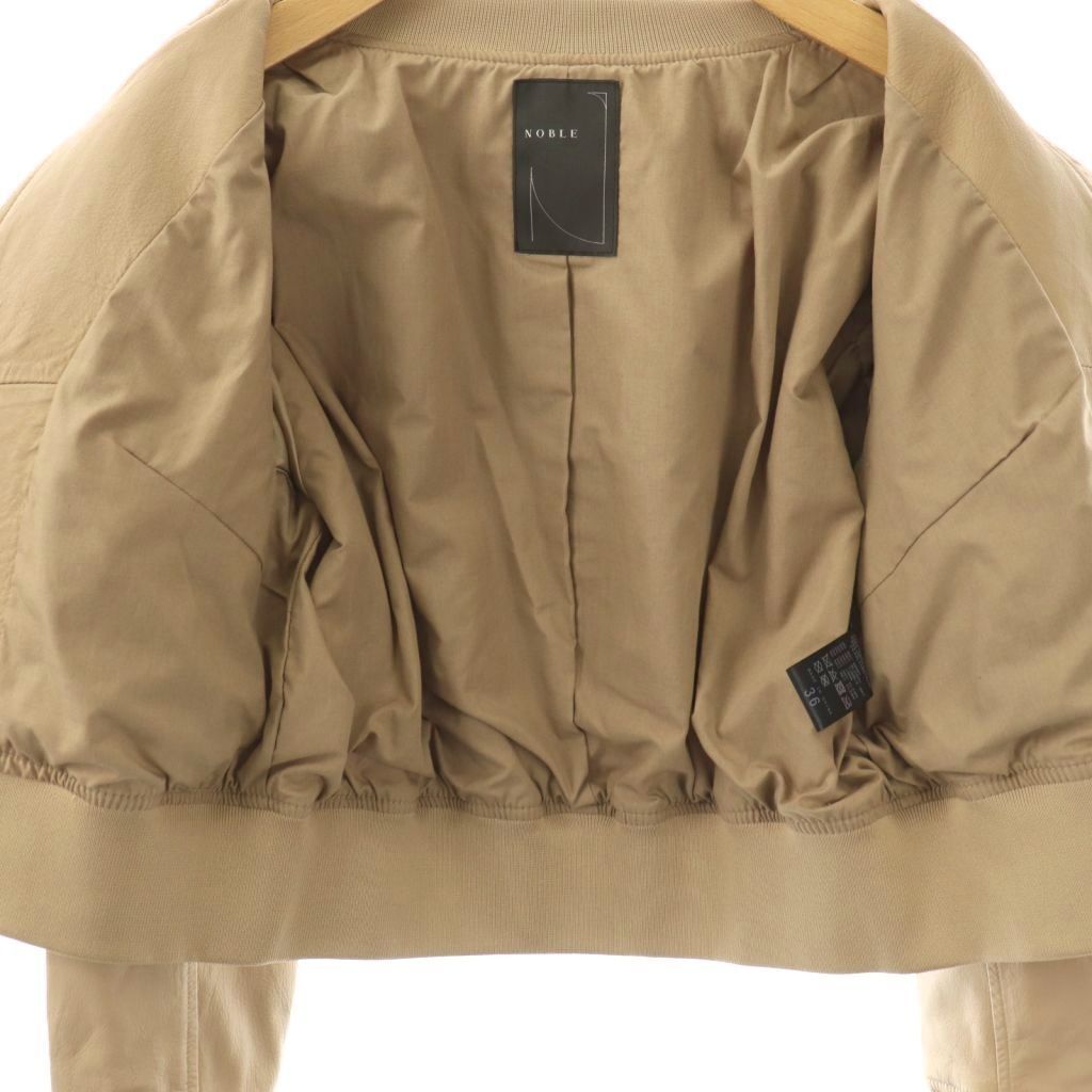 ノーブル NOBLE 23SS ラムレザーMA-1ブルゾン ジップアップ 36