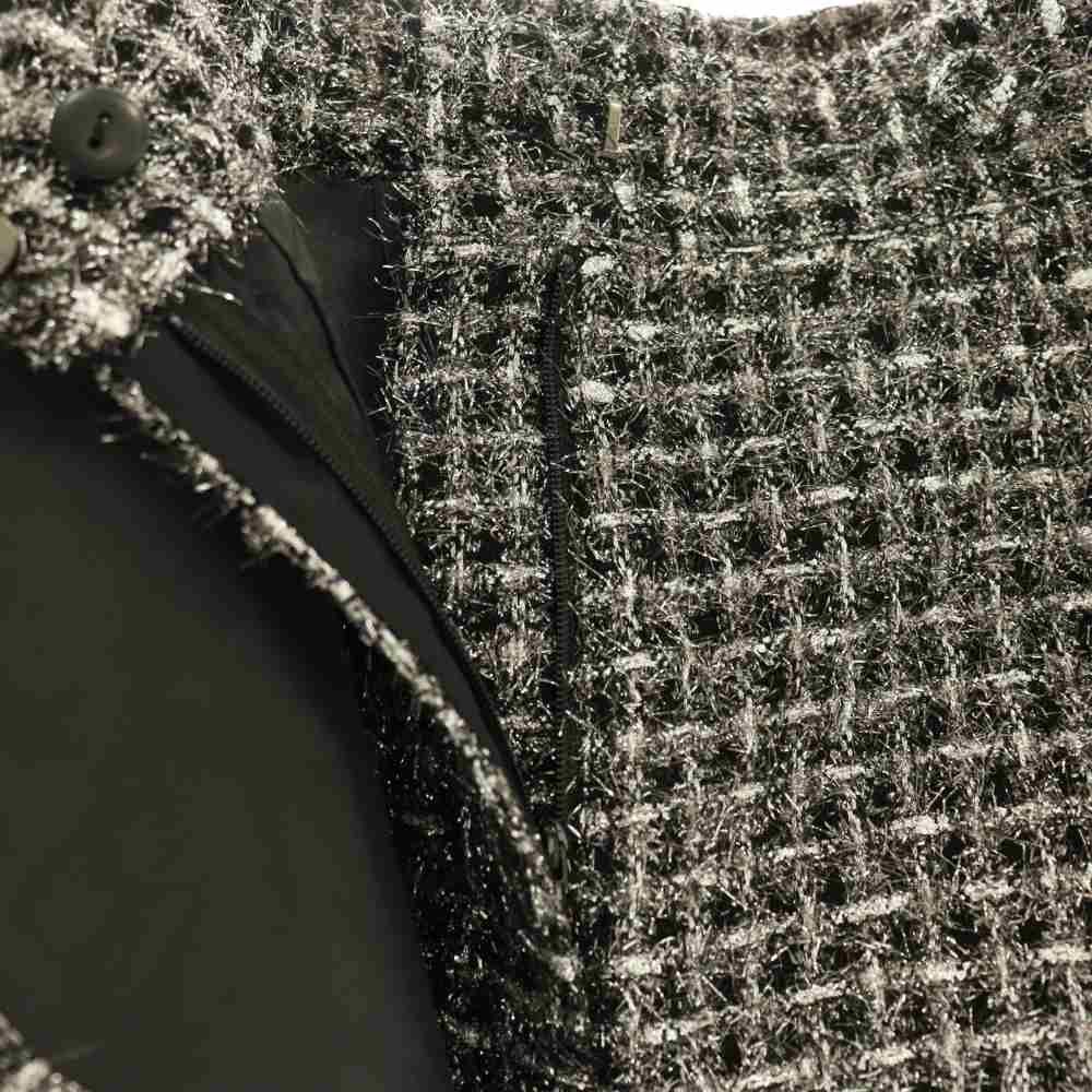 シェリエ sheller shiny tweed wrap culottes キュロットショート