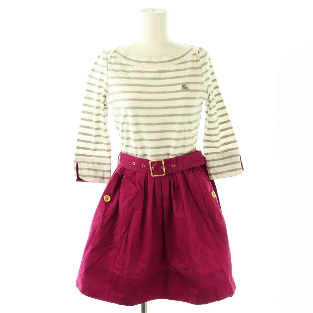 ワンピース BURBERRY BLUE LABEL docking one piece バーバリーブルーレーベル BURBERRY BLUE LABEL ボーダードッキング