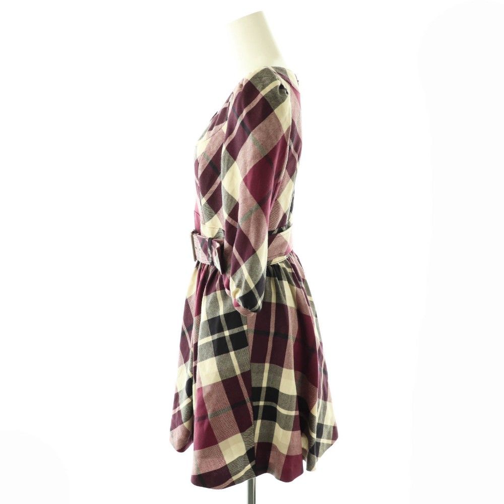 バーバリーブルーレーベル BURBERRY BLUE LABEL ベルト付きウール