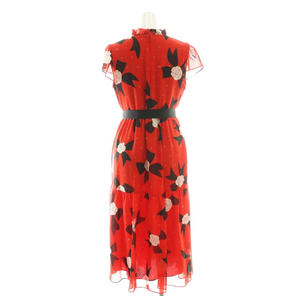 エムズグレイシー M'S GRACY カメリアモチーフフリルワンピース 花柄