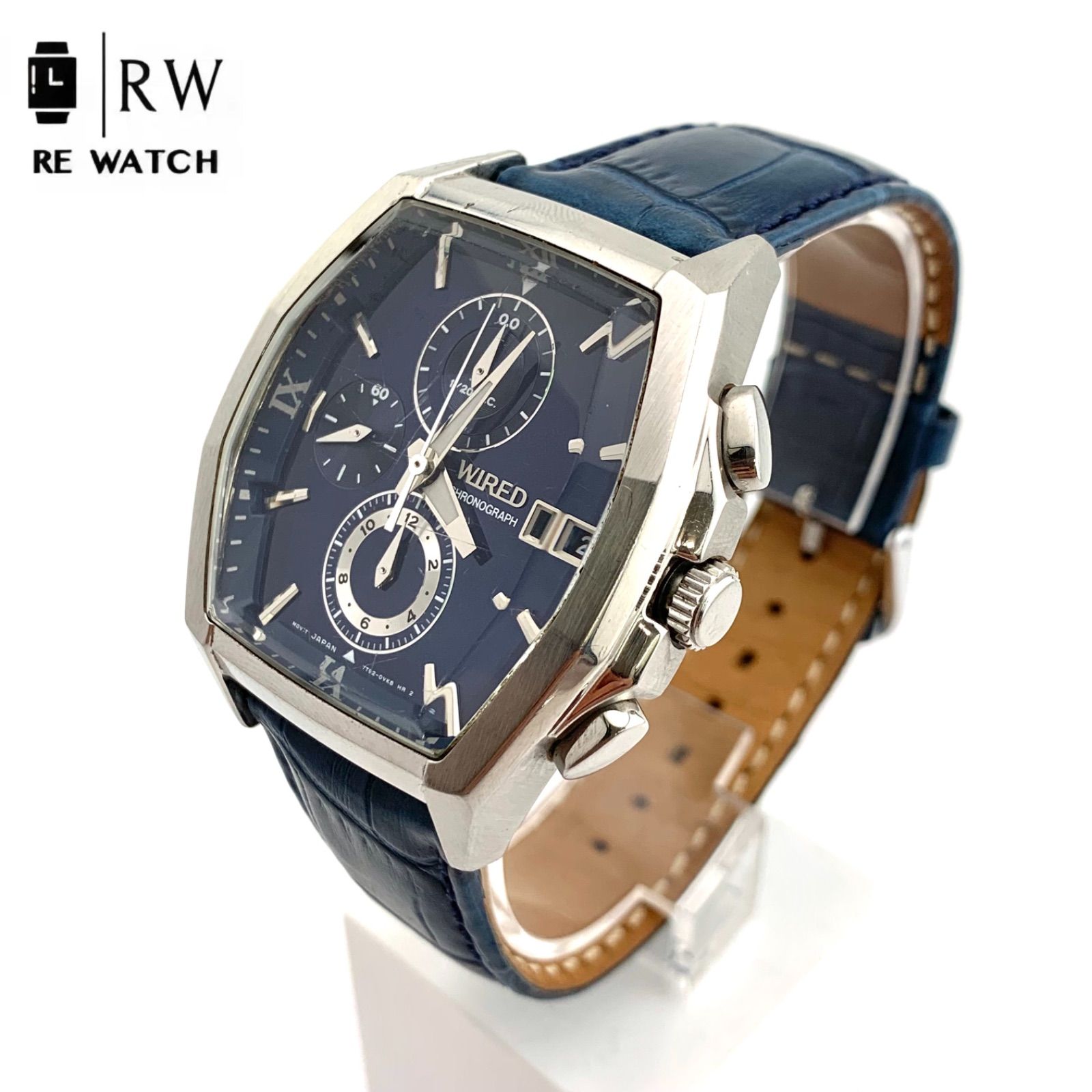 中古】WIRED 7T92-0NZ0 クロノグラフ 腕時計 ネイビー - メルカリ