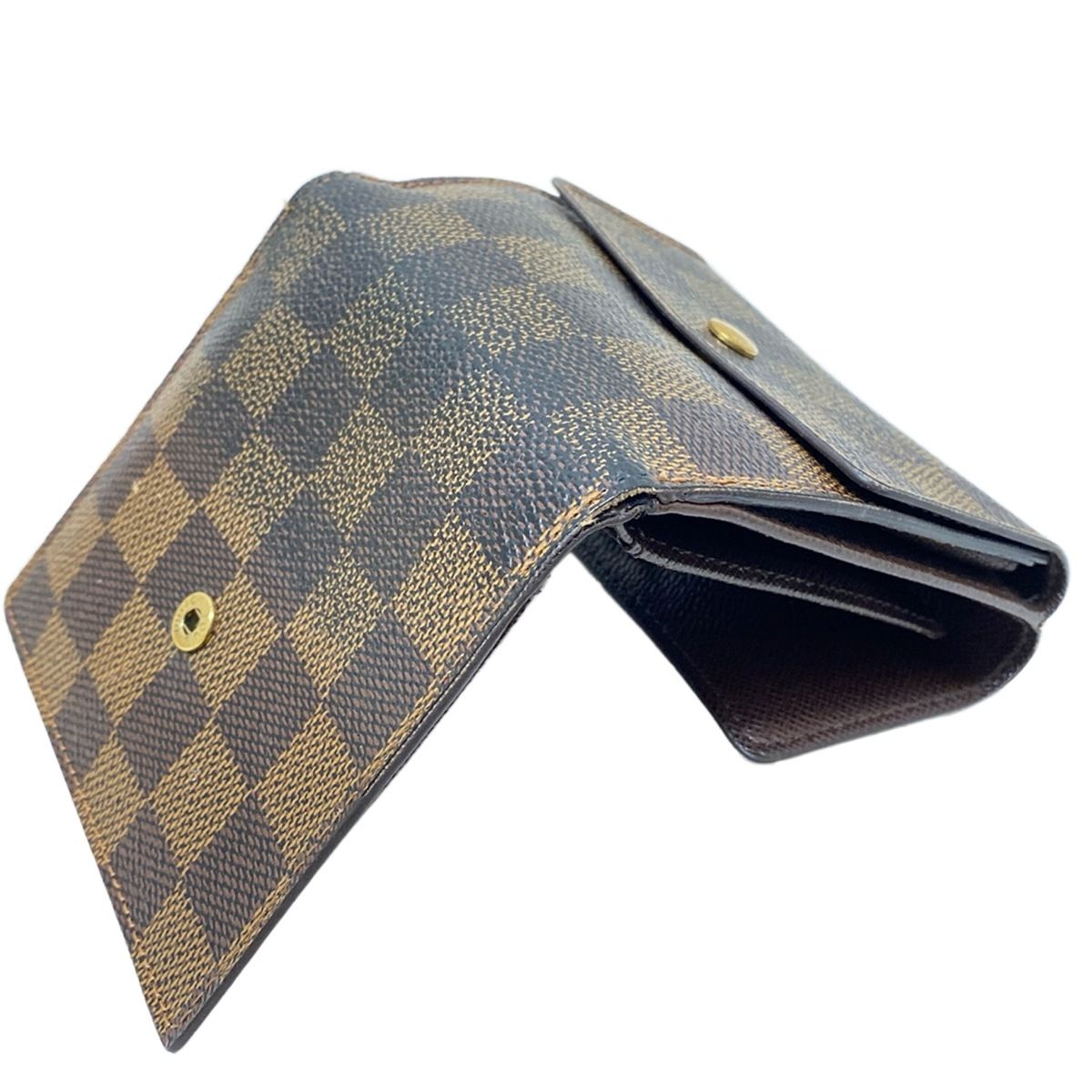 LOUIS VUITTON(ルイヴィトン) Wホック財布 ダミエ ポルトモネビエ