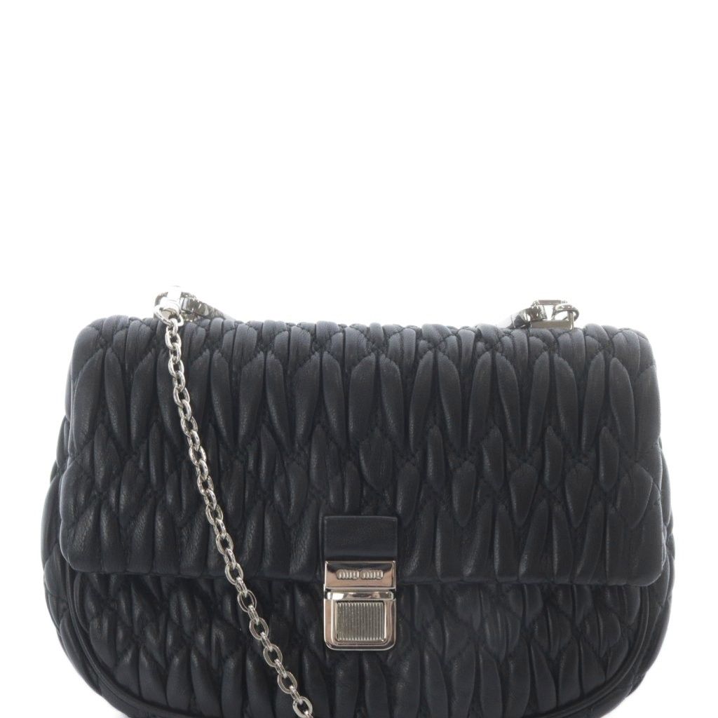 ミュウミュウ miumiu ナッパクリスタル マテラッセ 2WAY ハンドバッグ