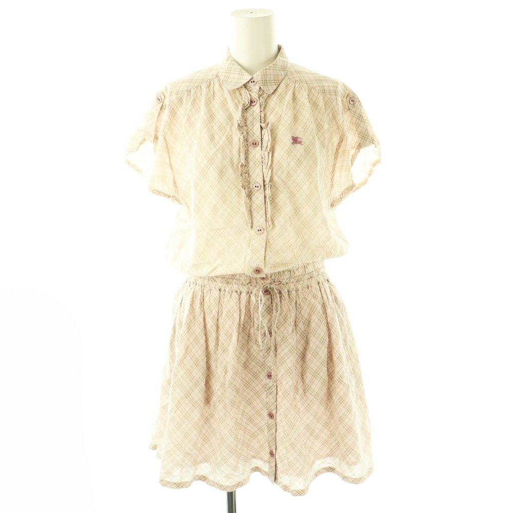 バーバリーブルーレーベル BURBERRY BLUE LABEL シアーチェックフリル