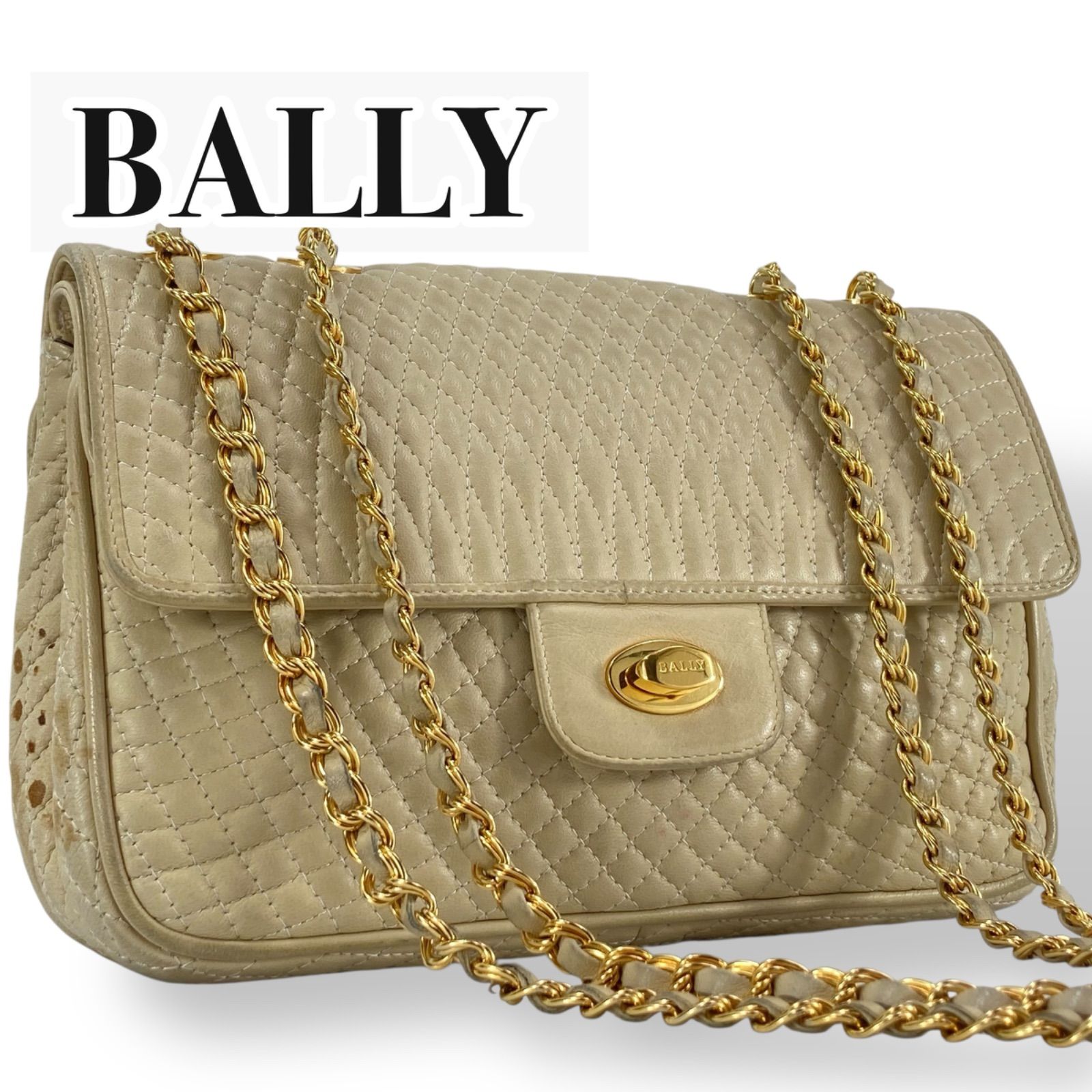 BALLY バリー キルティング チェーンショルダーバッグ ショルダー 斜め 