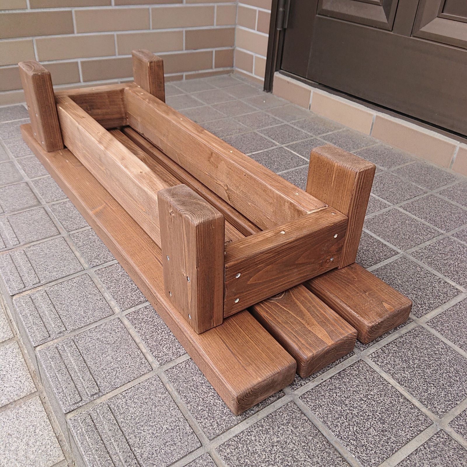 ベンチ アンティーク調 木製 87cm高さ18cmタイプ 丈夫 踏み台 椅子