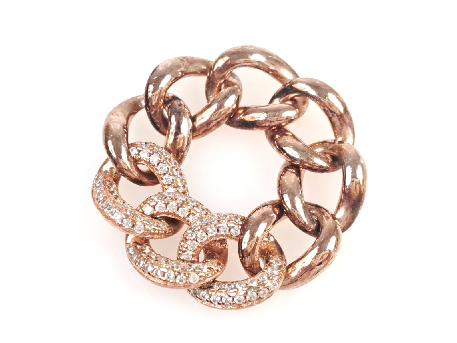 フォリフォリ Folli Follie ラインストーン チェーン リング 指輪