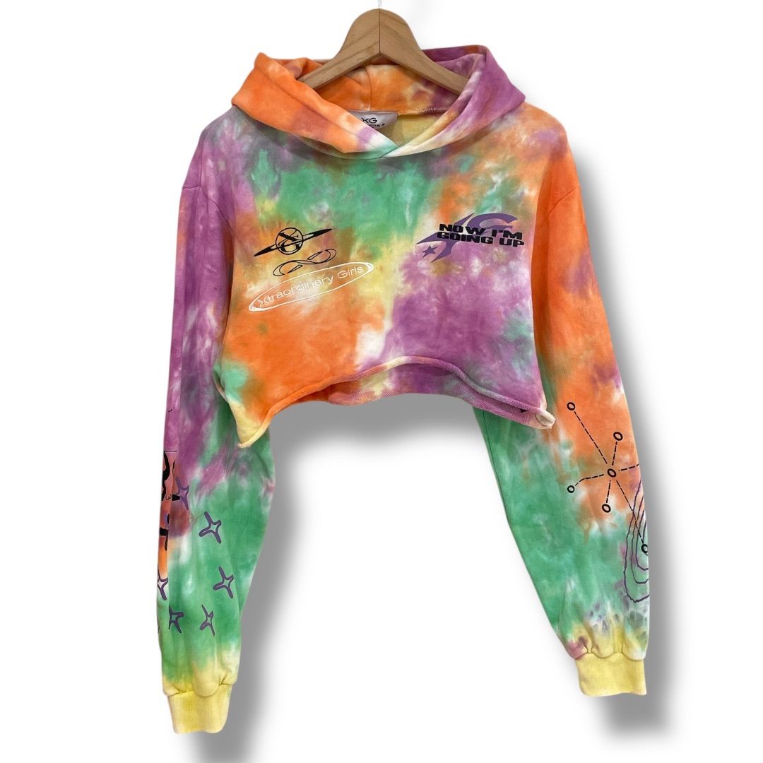 ミュージシャン XG Tie-Dye Cropped Hoodie M ミュージシャン XG Tie-Dye Cropped Hoodie M ミュージシャン XG Tie