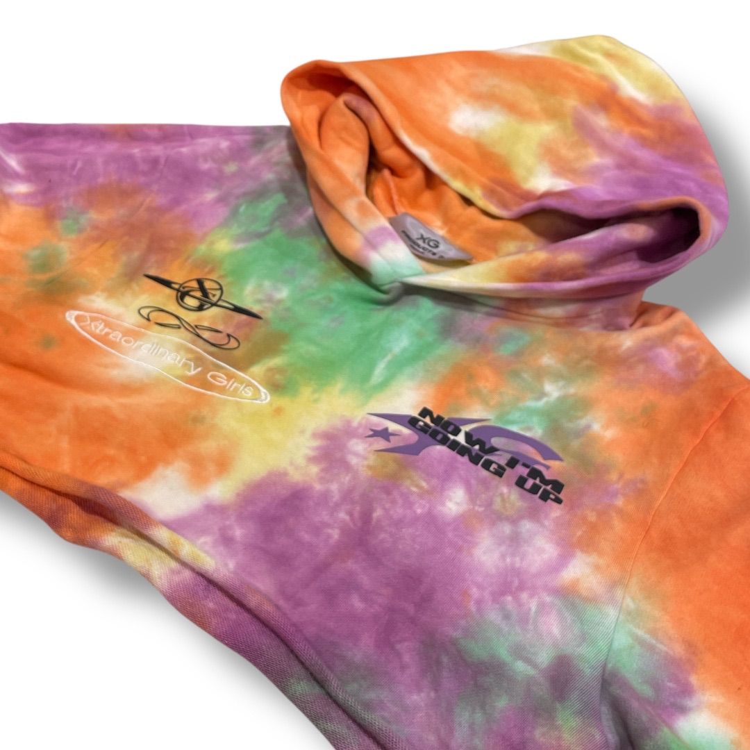 XG PRODUCTS 3 エックスジー Tie-Dye Cropped Hoodie フーディー