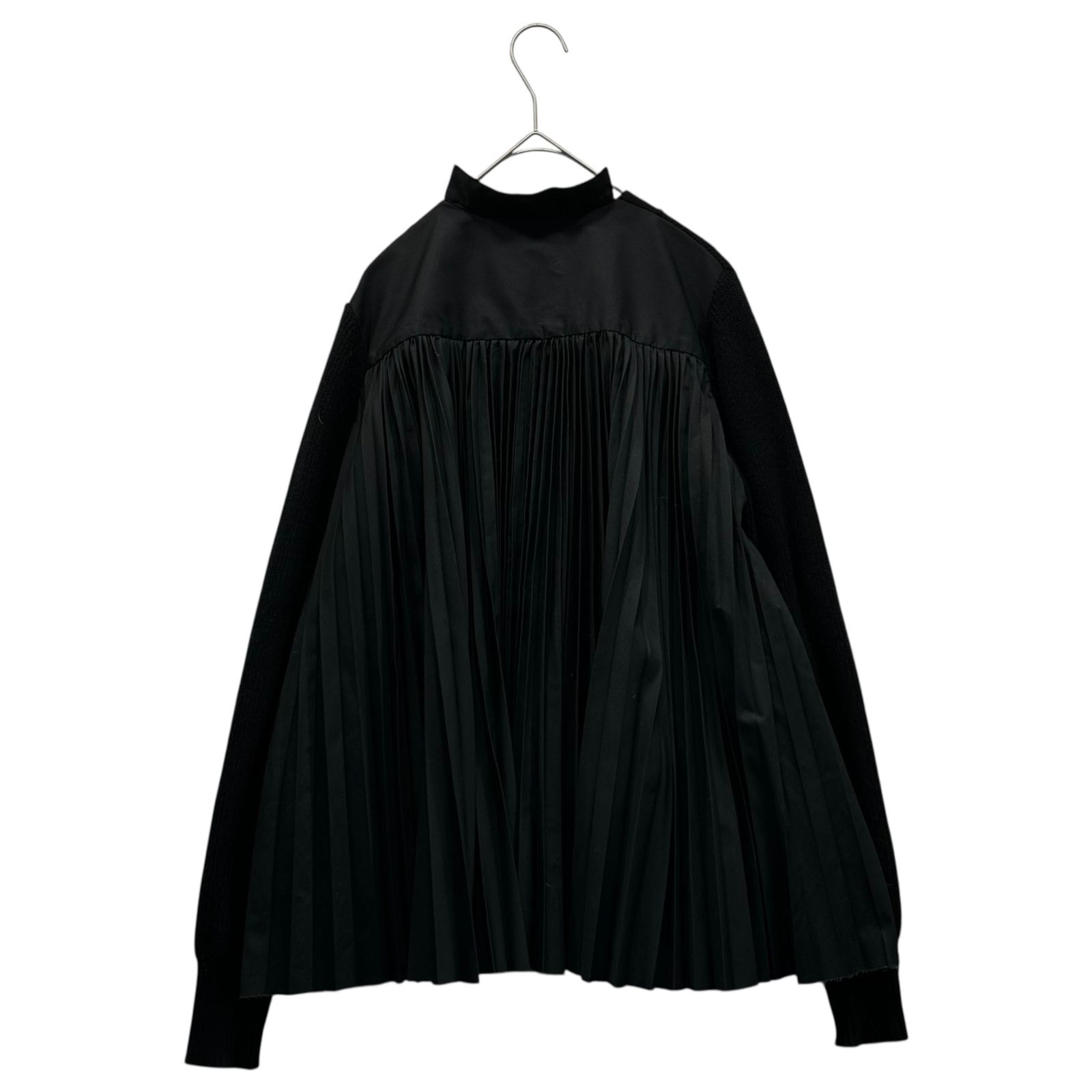 sacai(サカイ) 24AW Cotton Pleated Stripe Poplin Cardigan コットン