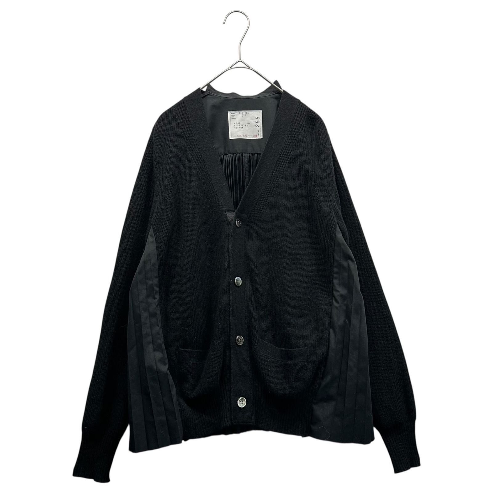 sacai(サカイ) 24AW Cotton Pleated Stripe Poplin Cardigan コットン