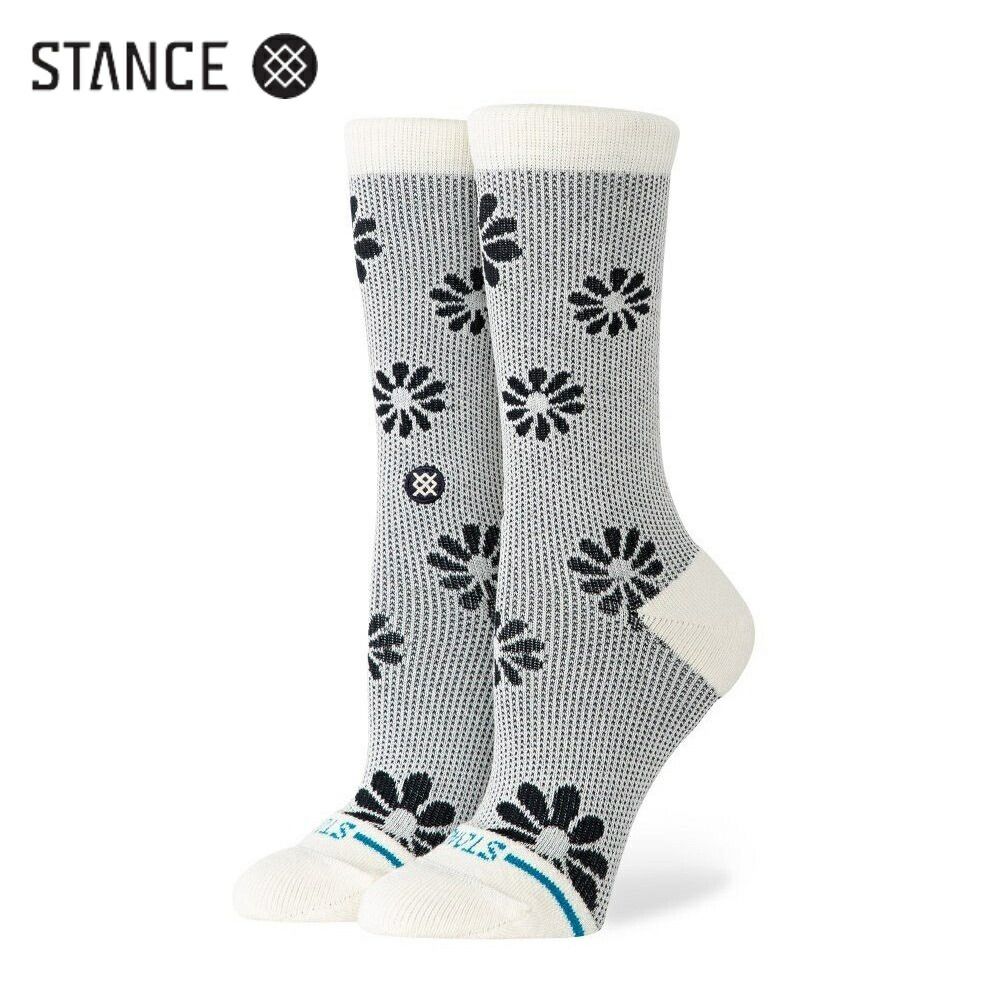 STANCE FLORAL STITCH レディース ソックス アイボリー 靴下 花柄 CREW