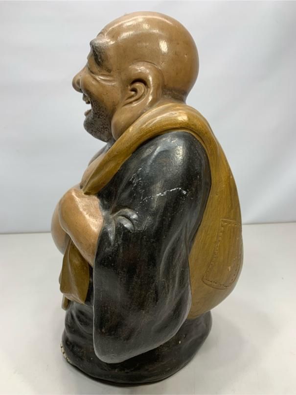 七福神 布袋 陶器人形 昭和レトロ 特大 縁起物 開運グッズ 骨董