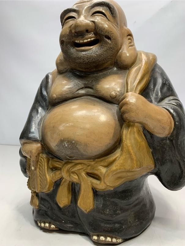 七福神 布袋 陶器人形 昭和レトロ 特大 縁起物 開運グッズ 骨董