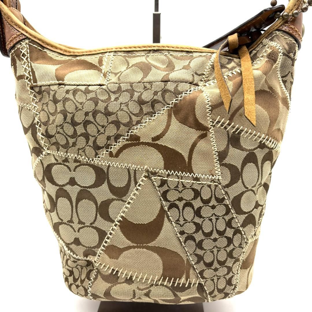 COACH コーチ Y2K パッチワーク シグネチャー バケツ型 ショルダー