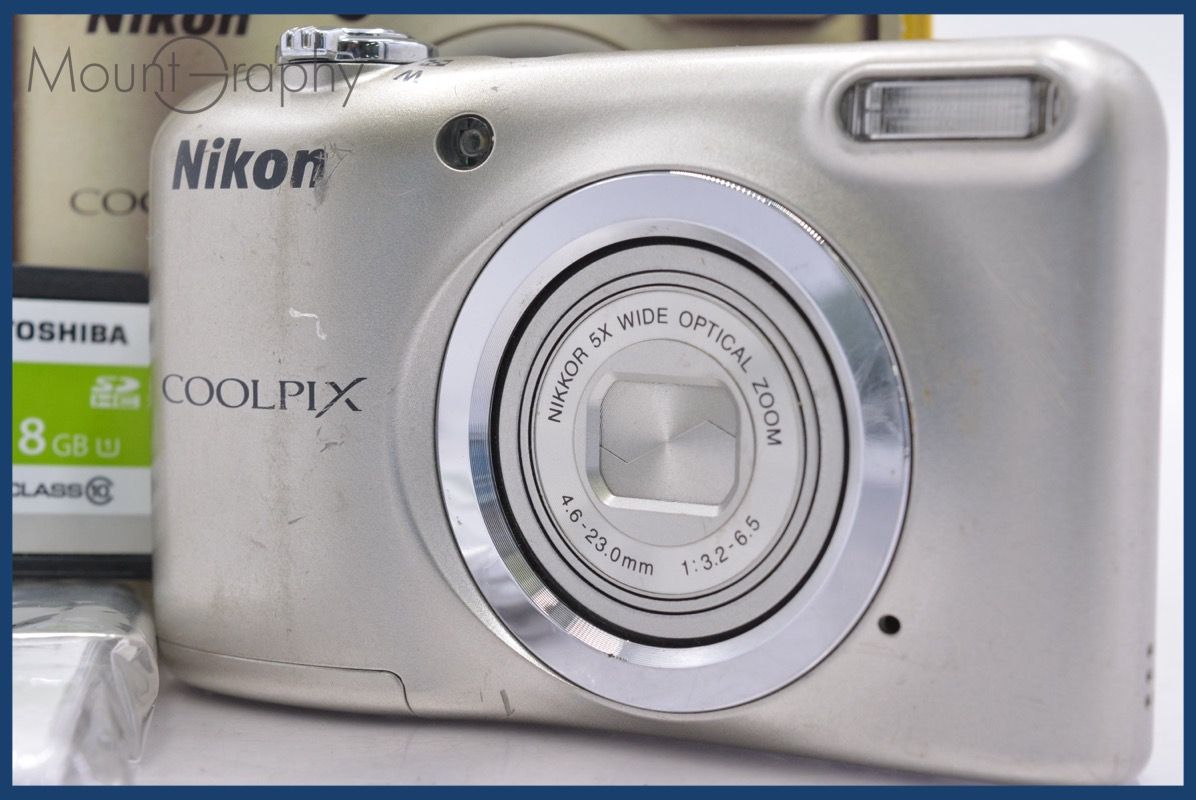 動作保証】 ニコン Nikon COOLPIX A10 5x 単三電池仕様 元箱、メモリー