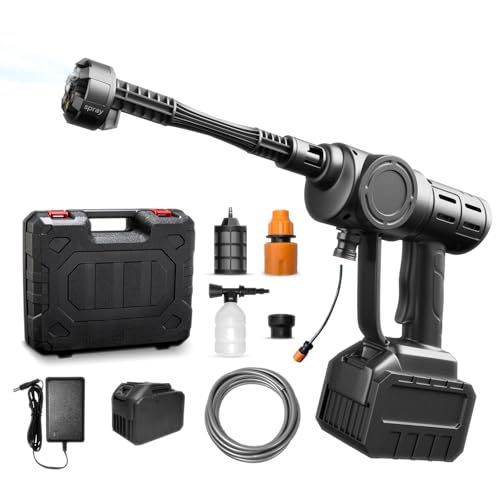 高圧洗浄機 8MPa バッテリー２個 6in1多機能ノズル 噴射距離10M 高圧洗浄機 8MPa バッテリー2個 6in1多機能ノズル 噴射距離10M 高圧洗浄