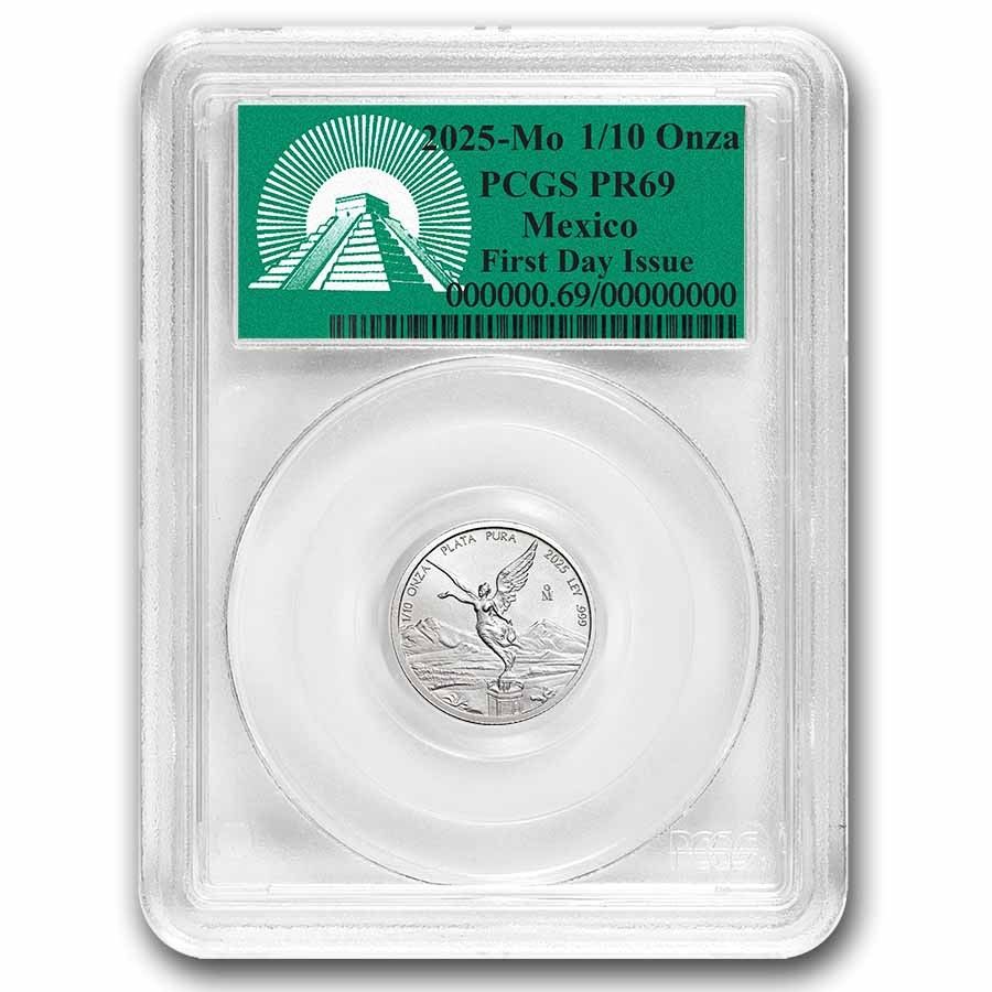 2025年 メキシコ 1/10オンス シルバー プルーフ リベルタッド PR-69