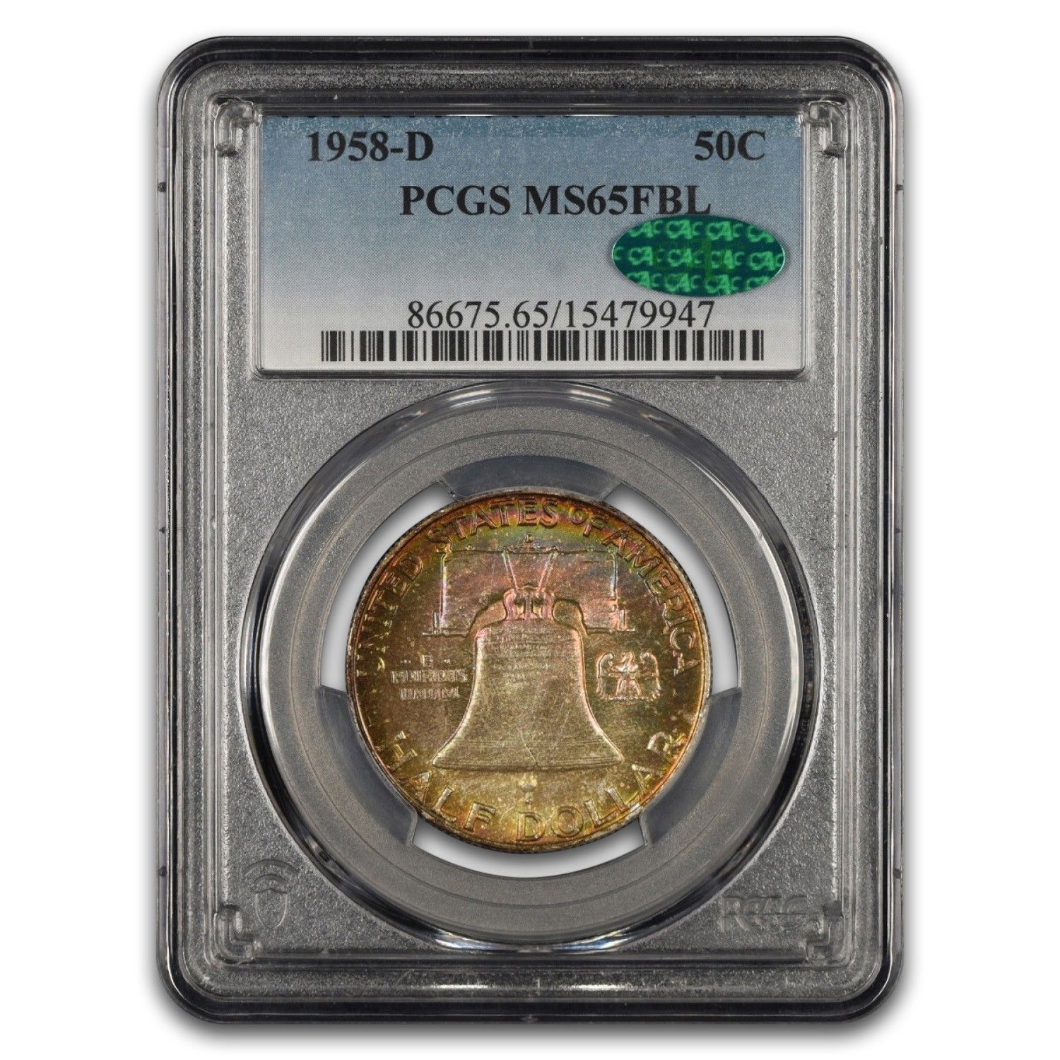 1958-D フランクリン ハーフダラー MS-65 PCGS CAC (FBL) - メルカリ