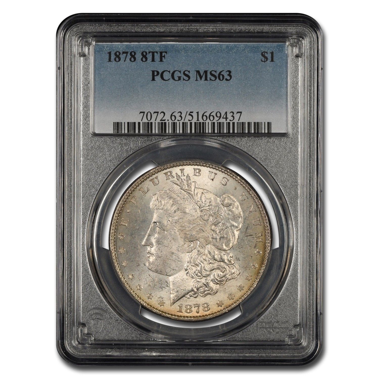 1878年 モルガン・ダラー 8TF MS-63 PCGS (Td) - メルカリ