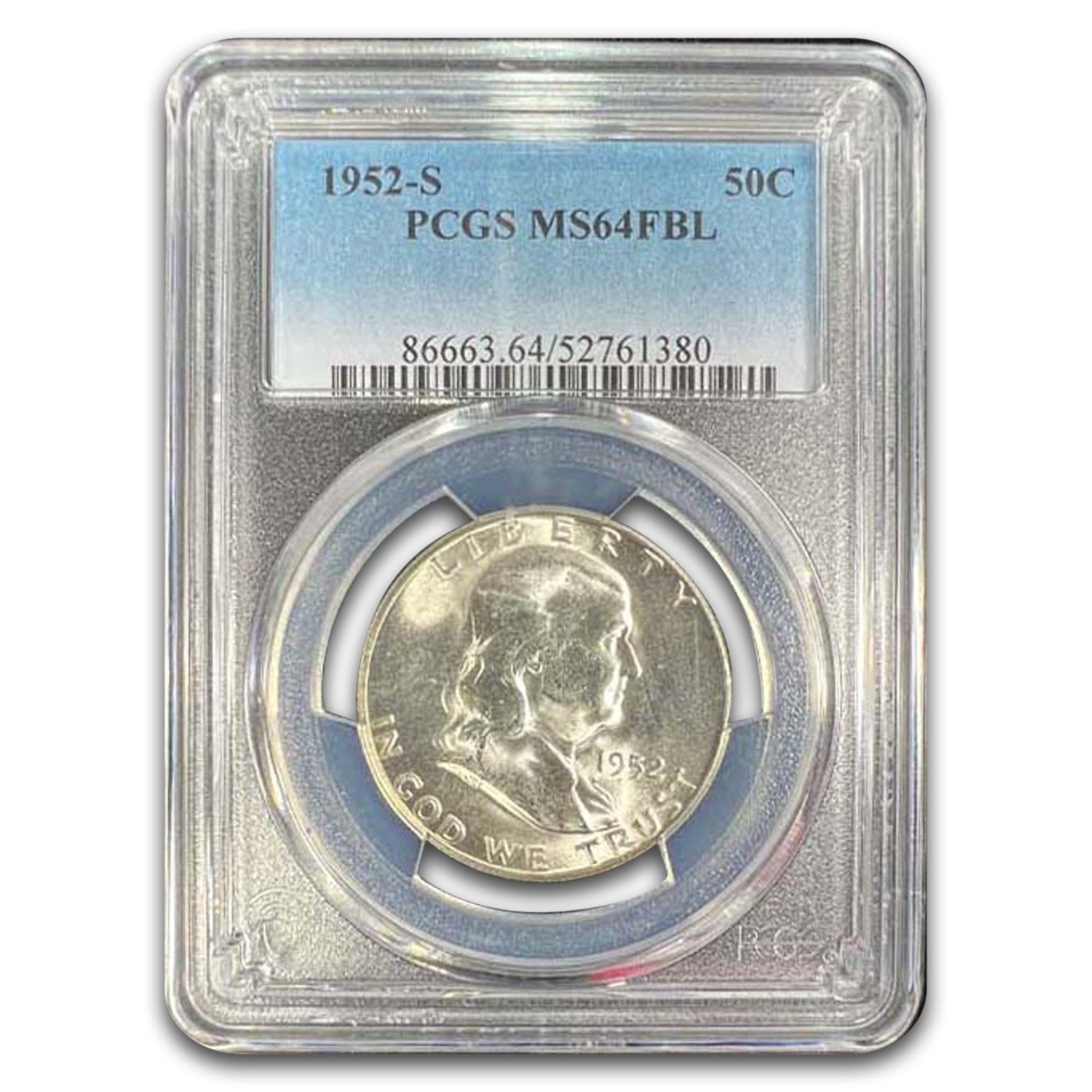1952-S フランクリン ハーフダラー MS-64 PCGS (FBL) - メルカリ
