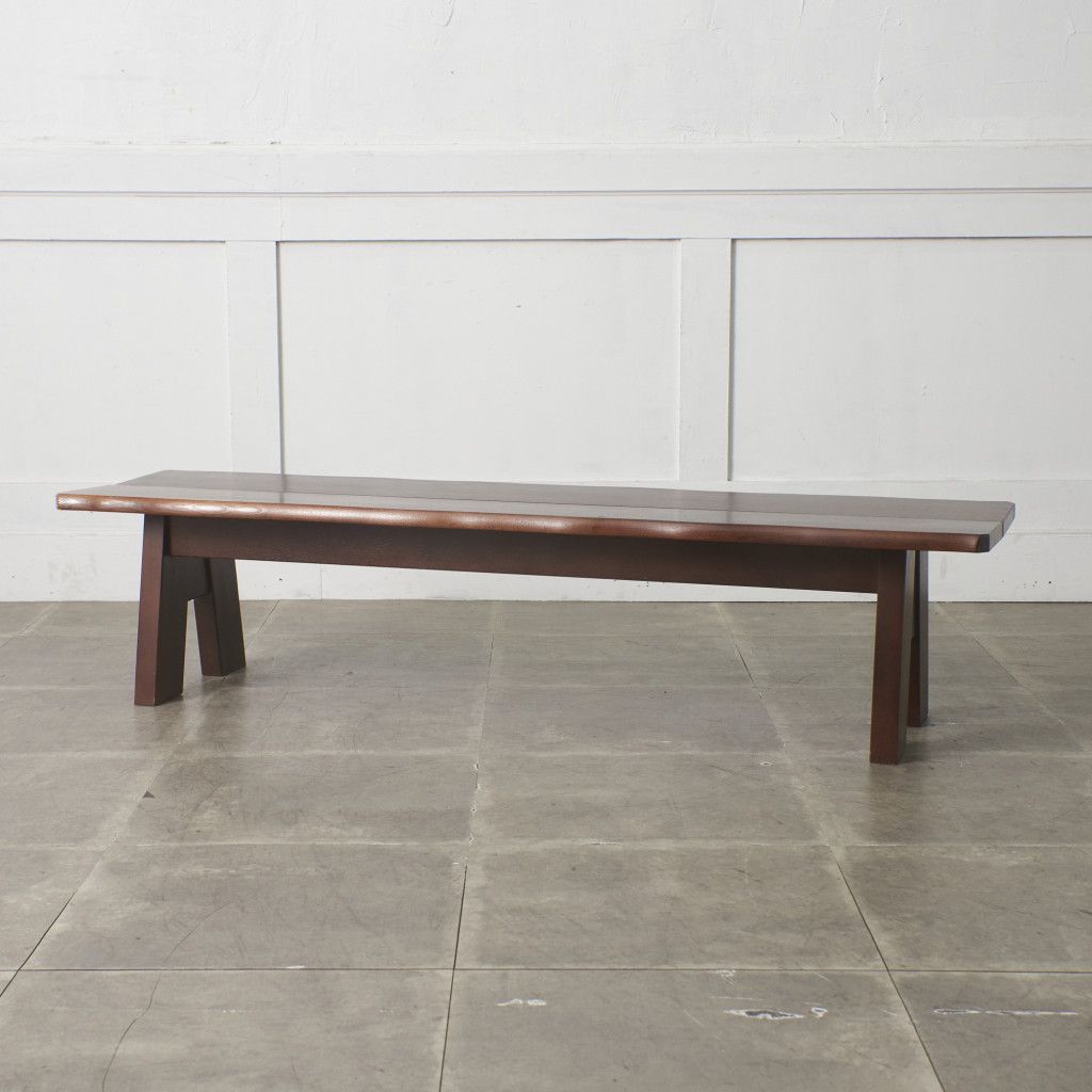 ナガノインテリア REAL ベンチ オーク 天然木 長椅子 W1500 2人掛け