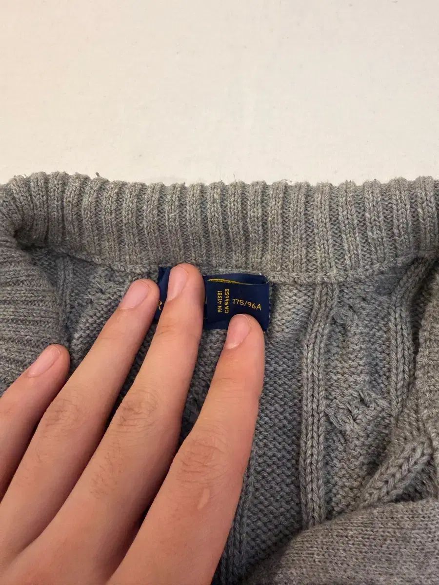 ポロラルフローレン ハーフジップ ケーブル編み ニット グレー - メルカリ