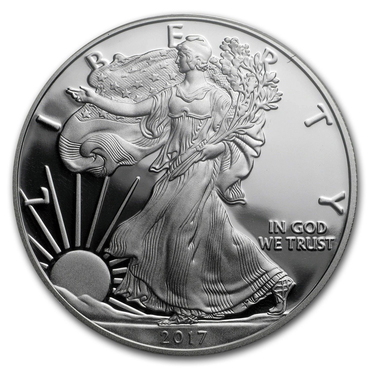 2017-W プルーフ アメリカン シルバー イーグル PR-70 PCGS (FS