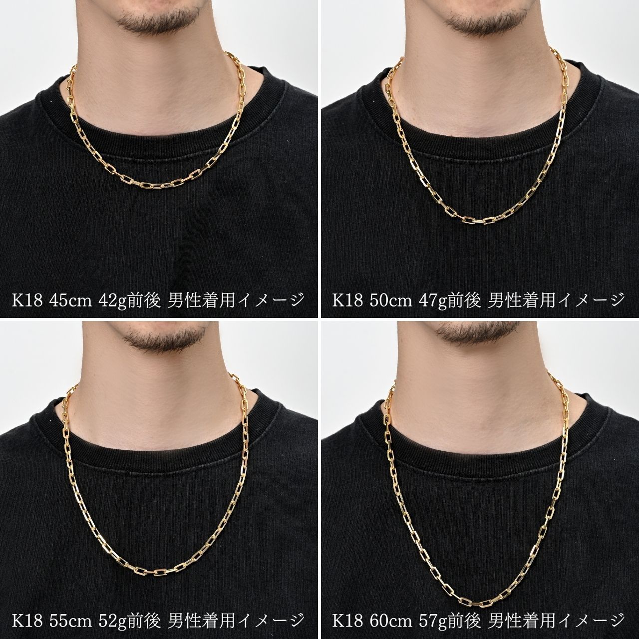 K18 シンプルチェーンネックレス 1.57g/45cm 楽天市場】パイプロープ 
