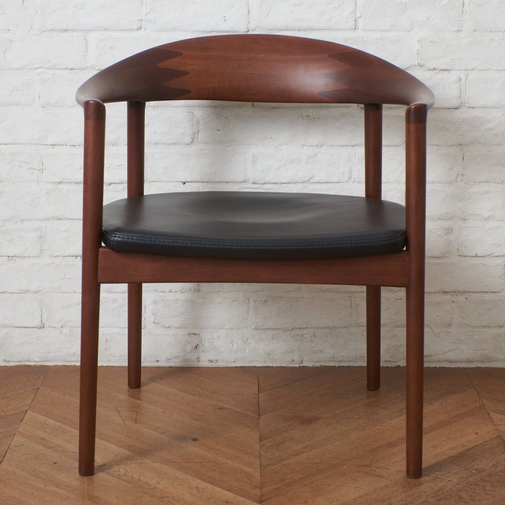 アクタス HORSE SHOE アームチェア 木製 マホガニー 本革 ダイニング