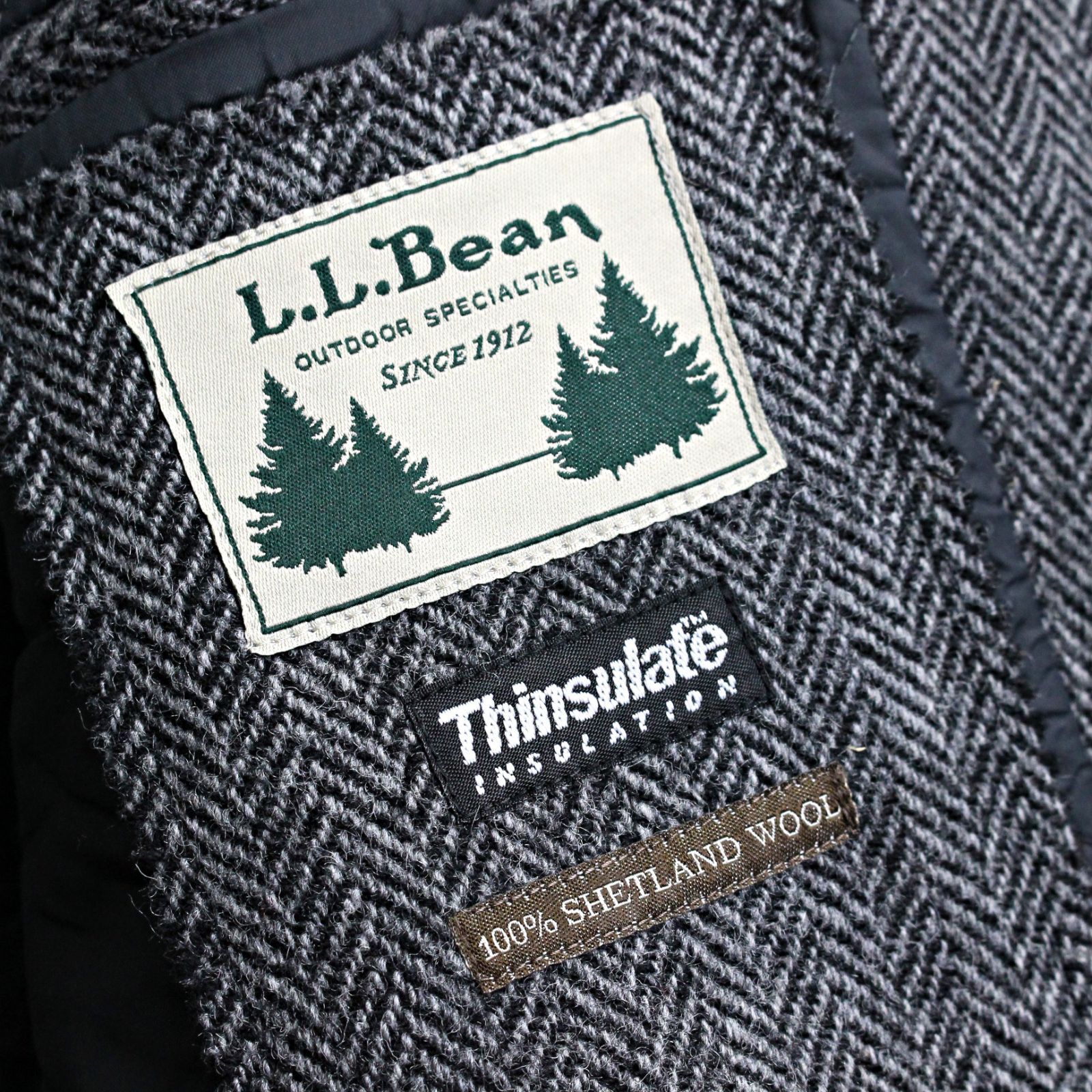 L.L.BEAN クラシックなヘリンボーンツイード テーラードジャケット