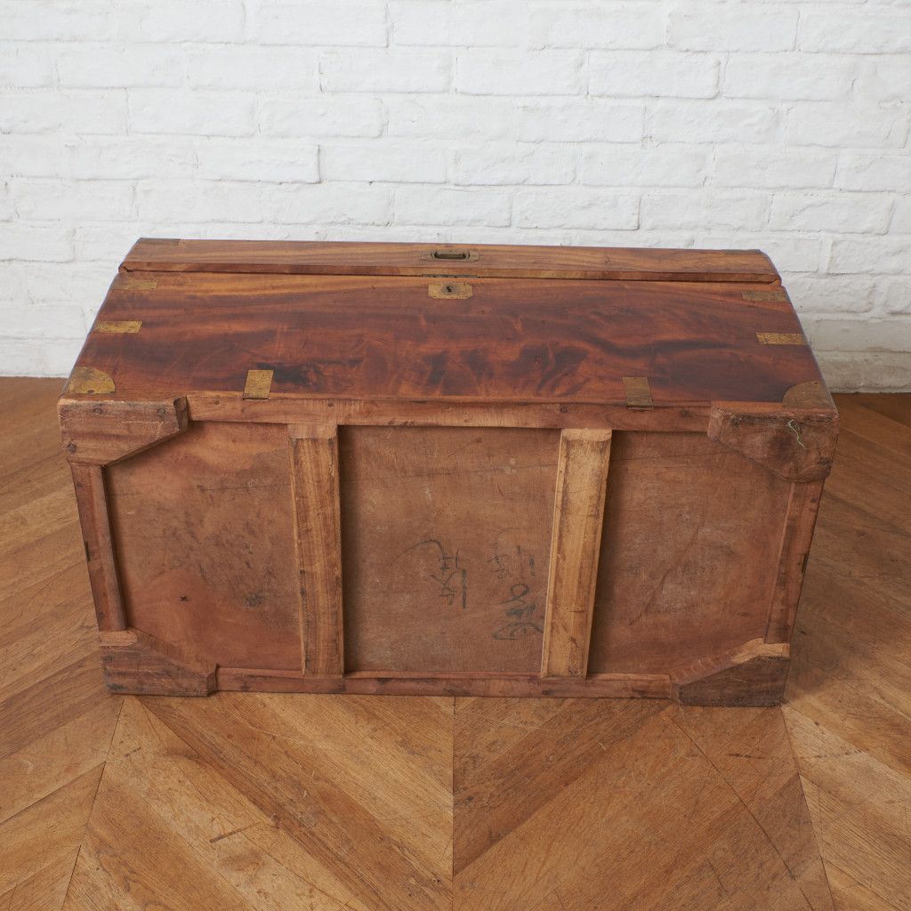 年代物 ブランケットボックス 収納箱 楠 アンティーク スタイル