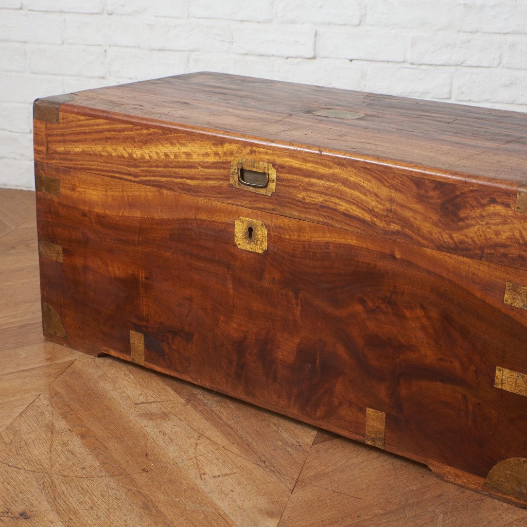 年代物 ブランケットボックス 収納箱 楠 アンティーク スタイル